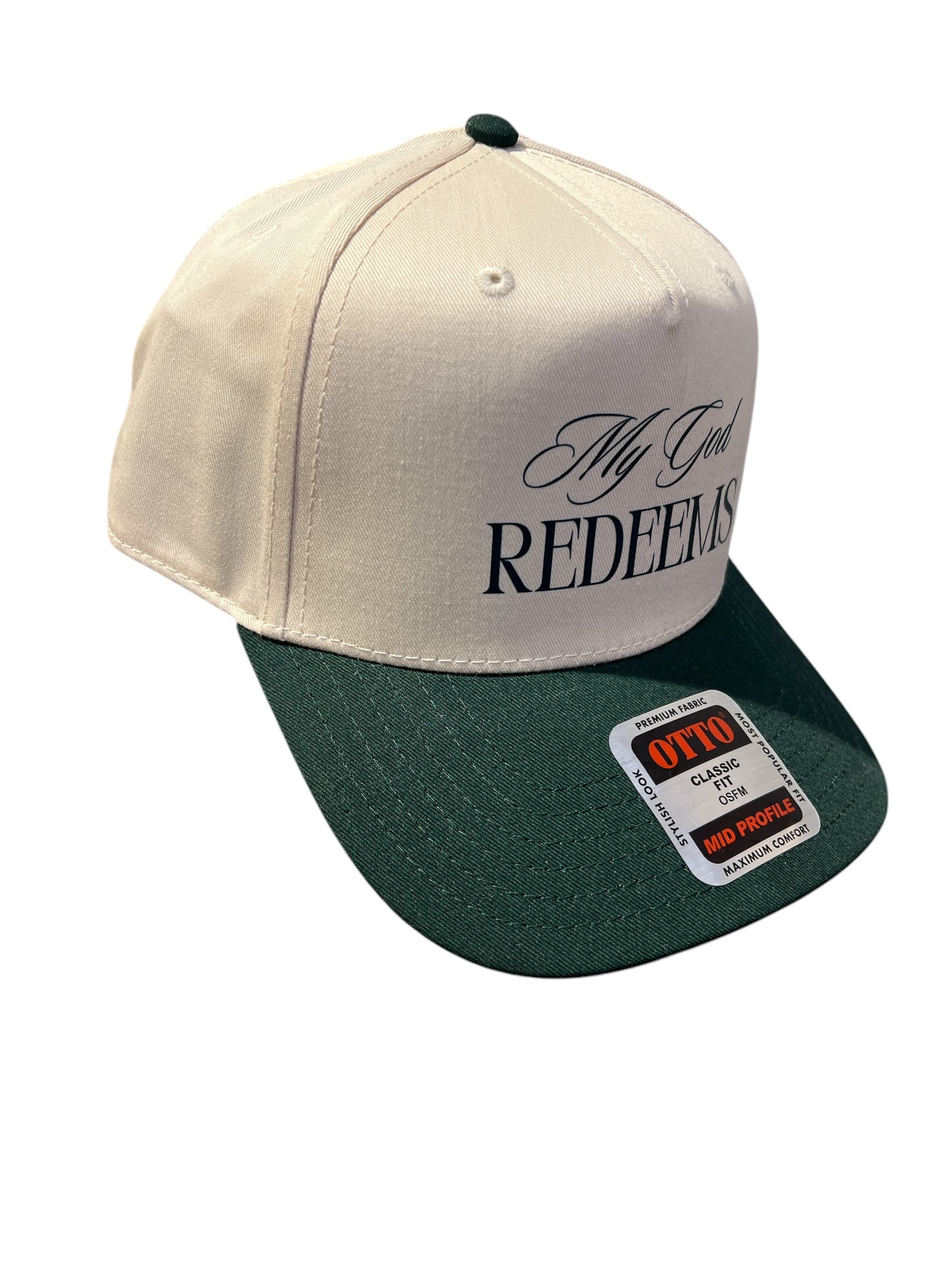 My God Redeems Forest Green Bill Trucker Hat